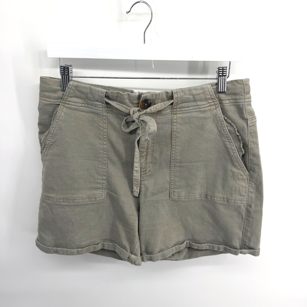 BKE Shorts Tie Front Cargo 29 Olive Green Women Casual Utility Summer Stretch